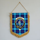 McKerrell Tartan Crest Wall Hanging Banner - Wood Pole