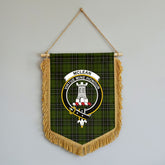 McLean Hunting Tartan Crest Wall Hanging Banner - Wood Pole