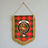 McPhee Tartan Crest Wall Hanging Banner - Wood Pole