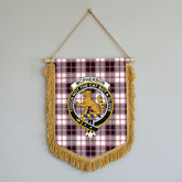McPherson Hunting Modern Tartan Crest Wall Hanging Banner - Wood Pole