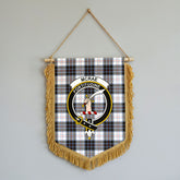 McRae Dress Modern Tartan Crest Wall Hanging Banner - Wood Pole