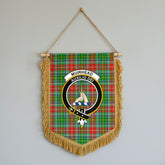 Muirhead Tartan Crest Wall Hanging Banner - Wood Pole