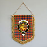 Nicolson Ancient Tartan Crest Wall Hanging Banner - Wood Pole