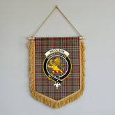 Nicolson Hunting Weathered Tartan Crest Wall Hanging Banner - Wood Pole