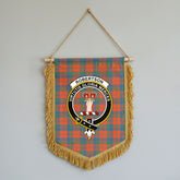 Robertson Ancient Tartan Crest Wall Hanging Banner - Wood Pole