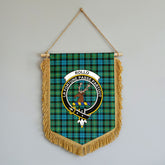 Rollo Ancient Tartan Crest Wall Hanging Banner - Wood Pole