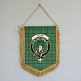 Ross Hunting Ancient Tartan Crest Wall Hanging Banner - Wood Pole