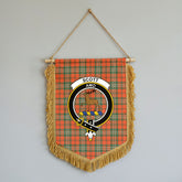 Scott Ancient Tartan Crest Wall Hanging Banner - Wood Pole