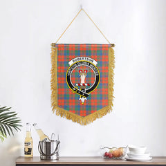 Robertson Ancient Tartan Crest Wall Hanging Banner