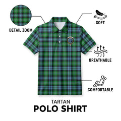Arbuthnot Ancient Tartan Crest Birdseye Mesh Polo Shirt