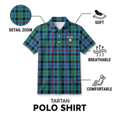 Campbell of Cawdor Ancient Tartan Crest Birdseye Mesh Polo Shirt