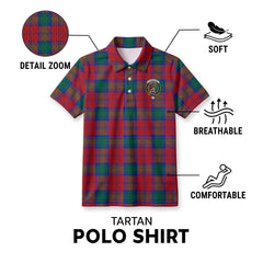 Fotheringham Tartan Crest Birdseye Mesh Polo Shirt