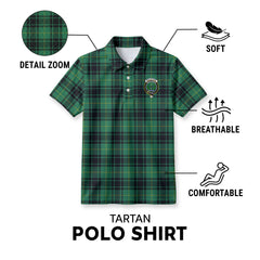 MacArthur Ancient Tartan Crest Birdseye Mesh Polo Shirt