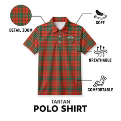 MacAuley Ancient Tartan Crest Birdseye Mesh Polo Shirt