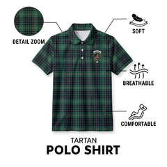 McAulay Hunting Ancient Tartan Crest Birdseye Mesh Polo Shirt