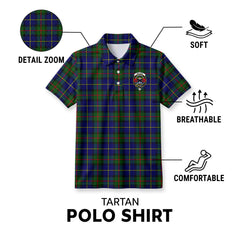 McLeod of Harris Modern Tartan Crest Birdseye Mesh Polo Shirt