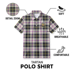 McPherson Dress Ancient Tartan Crest Birdseye Mesh Polo Shirt