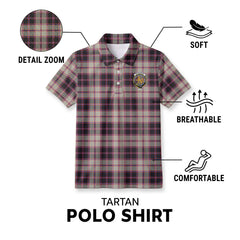McPherson Hunting Ancient Tartan Crest Birdseye Mesh Polo Shirt