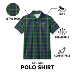 Orr Tartan Crest Birdseye Mesh Polo Shirt