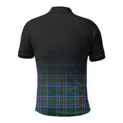 Cockburn Ancient Tartan Crest Polo Shirt - Thistle Black Style