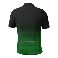 Don Tartan Crest Polo Shirt - Thistle Black Style