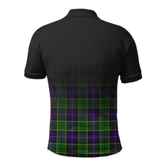 Forsyth Modern Tartan Crest Polo Shirt - Thistle Black Style
