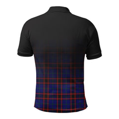 Home Modern Tartan Crest Polo Shirt - Thistle Black Style