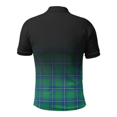 Irvine Ancient Tartan Crest Polo Shirt - Thistle Black Style