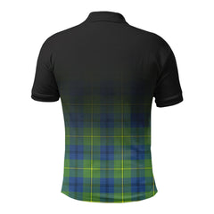 Johnstone Ancient Tartan Crest Polo Shirt - Thistle Black Style