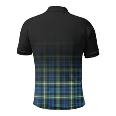 Lamont Ancient Tartan Crest Polo Shirt - Thistle Black Style