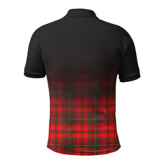 MacDougall Modern Tartan Crest Polo Shirt - Thistle Black Style
