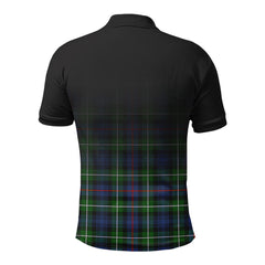 MacKenzie Modern Tartan Crest Polo Shirt - Thistle Black Style