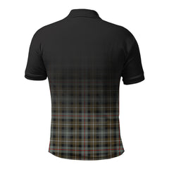 MacKenzie Weathered Tartan Crest Polo Shirt - Thistle Black Style