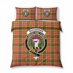 Buchanan Old Set Weathered Tartan Crest Bedding Set
