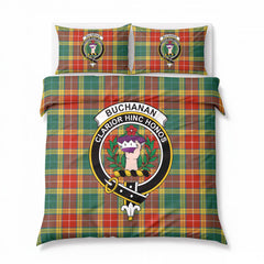 Buchanan Old Sett Tartan Crest Bedding Set