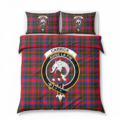 Carrick District Tartan Crest Bedding Set