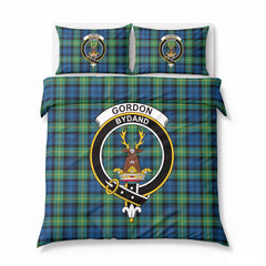 Gordon Ancient Tartan Crest Bedding Set