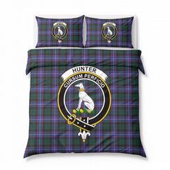 Hunter Modern Tartan Crest Bedding Set