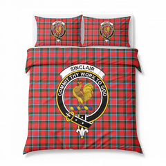 Sinclair Modern Tartan Crest Bedding Set