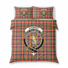 Stewart Royal Ancient Tartan Crest Bedding Set