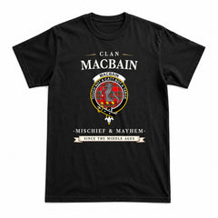 MacBain Tartan Crest Mischief and Mayhem T-shirt