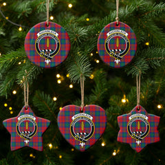 Auchinleck Tartan Crest Christmas Ceramic Ornament