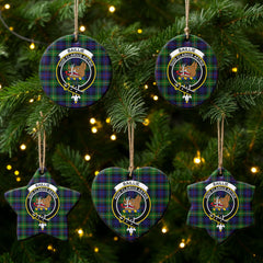 Baillie Tartan Crest Christmas Ceramic Ornament