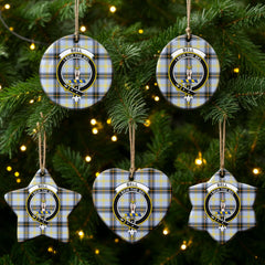 Bell of the Borders Tartan Crest Christmas Ceramic Ornament