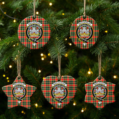 MacLachlan Hunting Modern Tartan Crest Christmas Ceramic Ornament