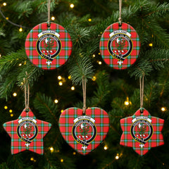 MacLaine of Loch Buie Tartan Crest Christmas Ceramic Ornament