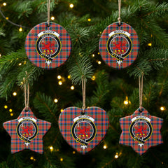 McDuff Ancient Tartan Crest Christmas Ceramic Ornament