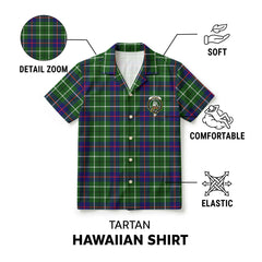 Duncan Modern Tartan Crest Hawaiian Shirt