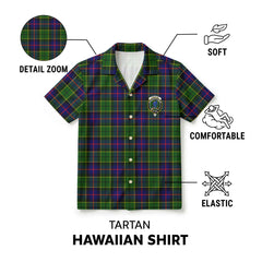Forsyth Modern Tartan Crest Hawaiian Shirt