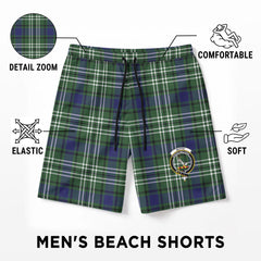 Blyth Tartan Crest Men's Beach Shorts